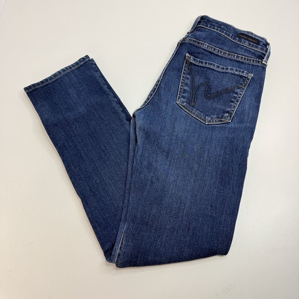 Citizens Of Humanity Womens Elson Medium Rise Straight Leg Jeans Blue Size 26